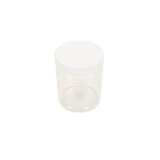 Pot PET cylindrique transparent avec couvercle vissant blanc - 300 ml – carton de 212 unités - Bouteilles et pots cylindriques