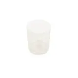 Pot PET cylindrique transparent avec couvercle vissant blanc - 300 ml - carton de 212 unités