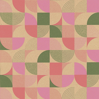 Papier cadeau Patchwork kraft brun 70 cm x 50m, 60 g/m²