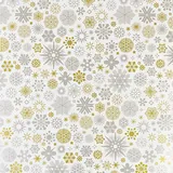 Papier cadeau kraft blanc flocons or/argent 70 cm x 25 m 60 g/m² – le rouleau
