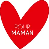 Étiquettes Fête des Mères en forme de coeur, étiquettes cadeaux Fête des Mères rouge ø 50 mm