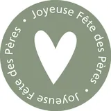 Étiquettes Fête des Pères, étiquettes cadeaux Fête des Pères ø 35 mm, vert / blanc