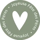 Étiquettes Fête des Pères, étiquettes cadeaux Fête des Pères ø 35 mm, vert / blanc