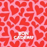 Bon cadeau cœur rose/rouge 12x12cm + enveloppe adhésive – Paquet de 12