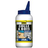 Colle à bois résistante à l'eau intérieur / extérieur UHU D3 – Flacon de 250g