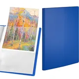 Porte-vues A4 60 vues – Protège-documents 30 pochettes souple - Bleu