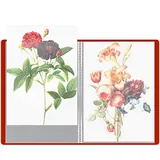 Porte-vues A4 60 vues – Protège-documents 30 pochettes souple - Rouge