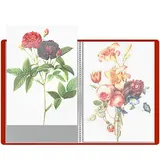 Porte-vues A4 60 vues – Protège-documents 30 pochettes souple - Rouge