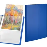 Protège-documents 50 pochettes souple - Porte-vues A4 100 vues - Bleu