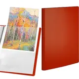 Protège-documents 50 pochettes souple - Porte-vues A4 100 vues - Rouge