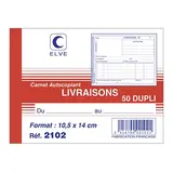 Carnet de livraison Manifold Elve 50 dupli A6 140x105mm - Carnet autocopiant