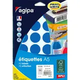 Gommettes rondes adhésives bleues Ø 30mm - Paquet de 240