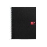 Cahier à spirale Miquelrius 5/5 - A4 - Rouge - L 21 x H 29,7 cm