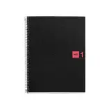 Cahier à spirale Miquelrius 5/5 - A4 - Rouge - L 21 x H 29,7 cm