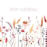 Bon cadeau fleurs champêtres 12x12cm avec enveloppe – Paquet de 12