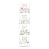 Étiquettes cadeaux adhésives carrées combi Plaisir d’offrir fleurs séchées blanc/rose pastel/vert pastel 35 x 35 mm – Paquet de 500