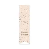 Étiquette cadeau adhésive ferme sac Plaisir d’Offrir pois rose / or 35 x 135 mm – Paquet de 200