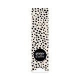 Étiquettes cadeaux adhésives ferme sac Plaisir d’offrir pois beige/noir 35 x 135 mm – Paquet de 200