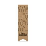 Étiquettes cadeaux adhésives ferme sac Bonne Dégustation brun/noir 35 x 135 mm – Paquet de 200
