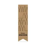 Étiquettes cadeaux adhésives ferme sac Bonne Dégustation brun/noir 35 x 135 mm – Paquet de 200
