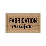 Étiquettes cadeaux adhésives rectangulaires Fabrication maison brun/noir 45 x 25 mm – Paquet de 500