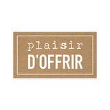 Étiquettes cadeaux adhésives rectangulaires Plaisir d’offrir brun/blanc 45 x 25 mm – Paquet de 500