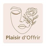 Étiquettes cadeaux adhésives carrées Plaisir d’Offrir visage femme beige 35 x 35 mm – Paquet de 500
