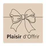 Étiquettes cadeaux adhésives carrées Plaisir d’Offrir nœud beige/noir 35 x 35 mm – Paquet de 500