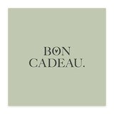 Bon cadeau minimaliste vert sauge 12x12cm avec enveloppe – paquet de 12