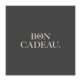 Bon cadeau noir 12x12cm + enveloppe adh. - Bons cadeaux