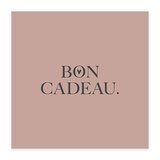 Bon cadeau minimaliste rose nude 12x12cm avec enveloppe – paquet de 12