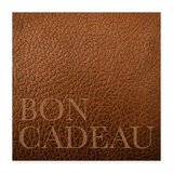 Bon cadeau cuir marron 12x12cm + enveloppe adh. - Bons cadeaux
