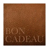 Bon cadeau cuir cognac 12x12cm avec enveloppe – paquet de 12