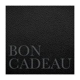 Bon cadeau cuir noir 12x12cm + enveloppe adh. - Bons cadeaux