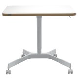 Bureau de coworking assis-debout manuel Leitz Ergo blanc 80×60 cm + H 75–114 cm