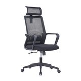 Chaise de bureau professionnelle VENISE noir – support lombaire et têtière réglables - mécanisme basculant centré