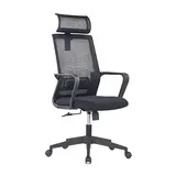 Chaise de bureau professionnelle VENISE noir – support lombaire et têtière réglables - mécanisme basculant centré