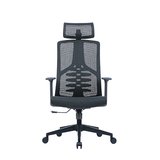 Fauteuil de bureau ergonomique noir BERLIN 3 positions - support lombaire réglable façon colonne vertébrale, têtière réglable, accoudoirs 3D, mousse haute densité