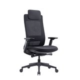 Siège de bureau ergonomique Tokyo synchrone 3 positions, noir, soutien lombaire, accoudoirs 3D