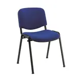 Chaise de réunion visiteur empilable IBIZA tissu bleu - Siège professionnel
