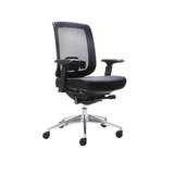 Siège de bureau ergonomique Austin synchrone 4 positions, accoudoirs 4D, assise réglable translation – Noir