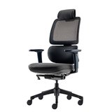 Siège de bureau ergonomique synchrone Orca design Hans Thyge & Co accoudoirs 3D - Noir