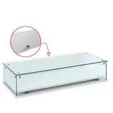 Vitrine de comptoir sécurisée avec tiroir coulissant en verre trempé 100 x 45 x 20 cm - Présentoir de comptoir - Vitrine présentoir