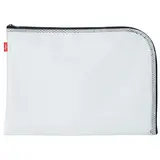 Pochette universelle de rangement B5 SIGN EVA Mesh – blanc ajouré & zip noir – L 29 x H 22,5 cm