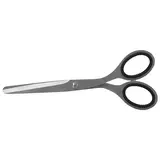 Ciseaux Ambidextre Noir & Inox Métal SIGN Bouts Ronds 17 cm