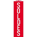 Affiche Soldes verticale rouge / blanc 40 x 154 cm - Affiche Soldes magasin