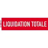 Affiche Liquidation Totale rouge / blanc 154 x 40 cm 170g/m²