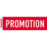 Affiche Promotion rouge / blanc 84 x 25 cm 170g/m²