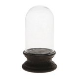 Cloche en verre avec socle - Supports et Cloches en verre