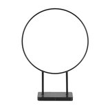 Anneau décoratif métal sur socle, noir, ø 28 cm - Présentoirs divers